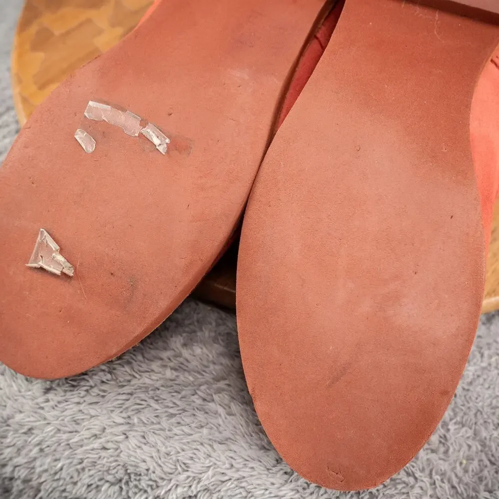 WALK-OVER Men's Derby Oxford Vintage Peach Salmon Suede Shoes Sz 9 M‎